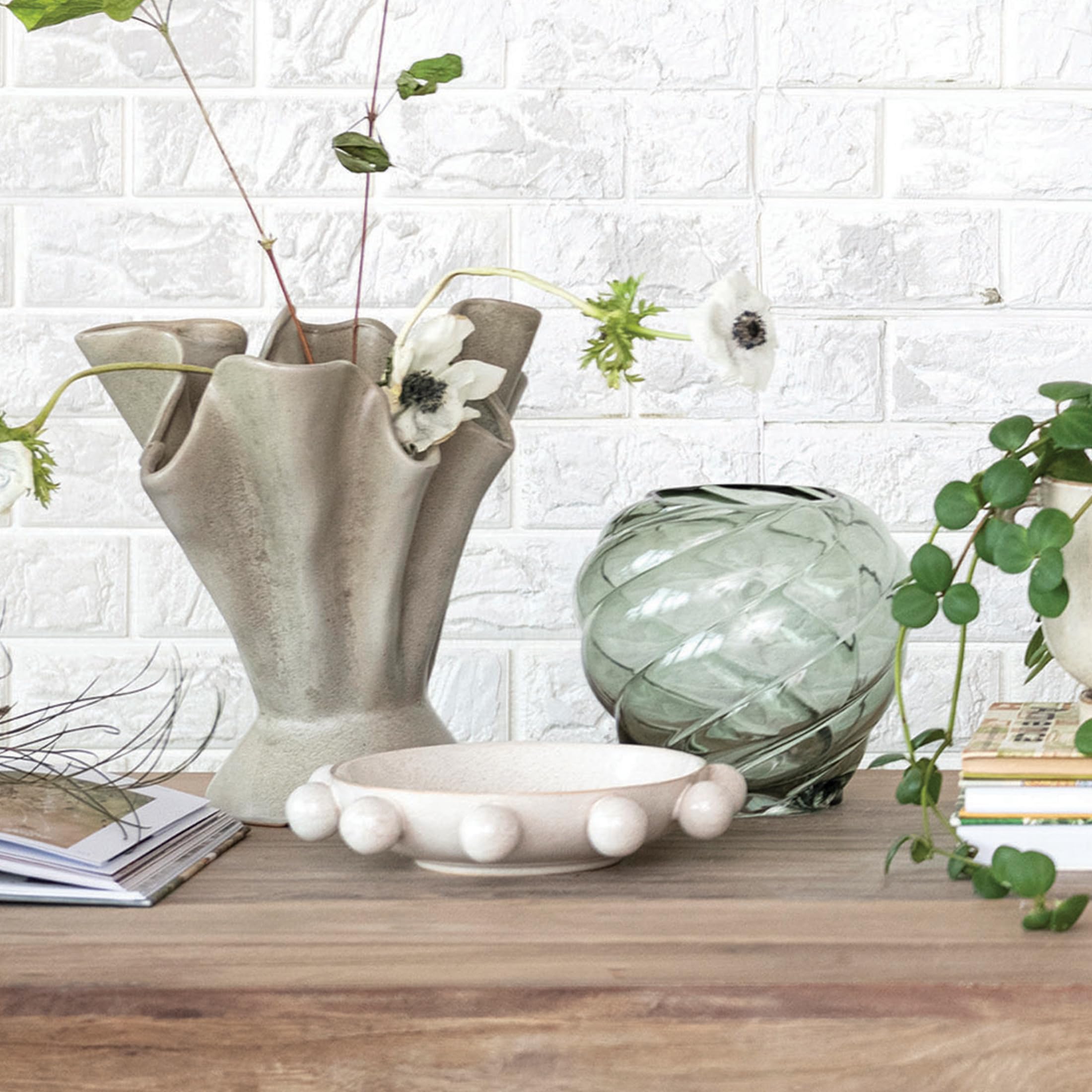 Amazon.com: Bloomingville 9.75 Inches Stoneware Bowl with Orbs and